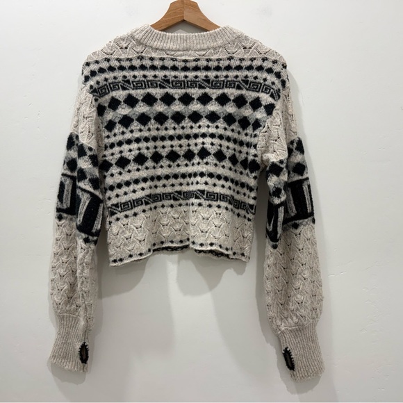 Free People Harriet Wool Knit Pullover Sweater Sz Small - Picture 4 of 10